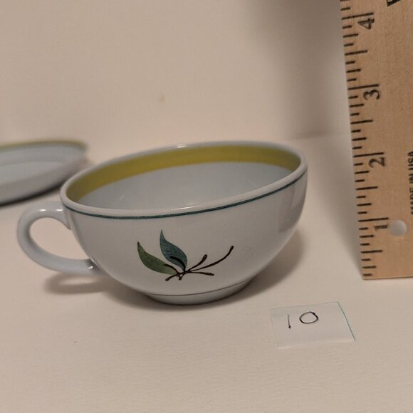 Vintage Handpainted Arabia Finland Windflower Teacup and Saucer with Flaw - Picture 12 of 14